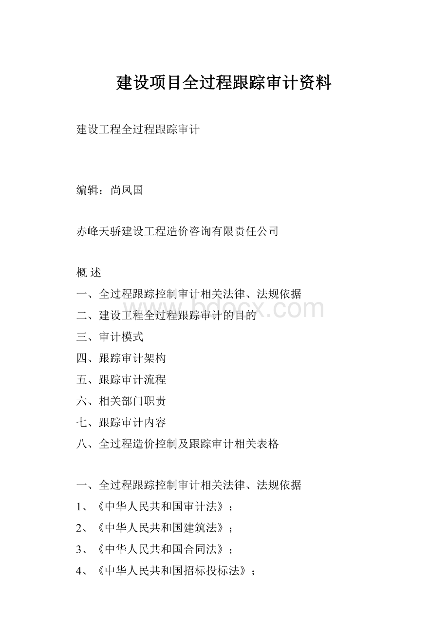 建设项目全过程跟踪审计资料.docx