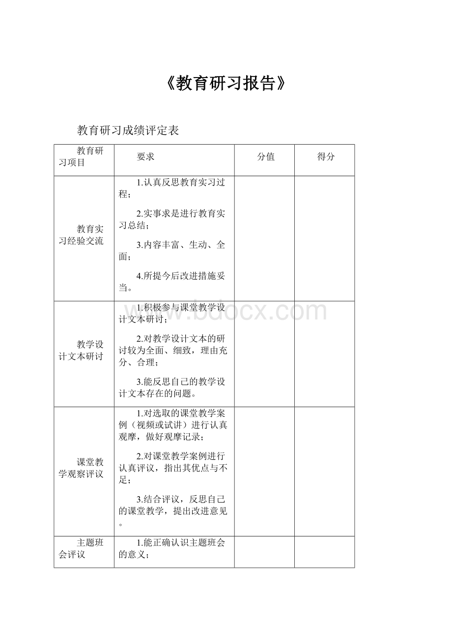 《教育研习报告》Word文档格式.docx