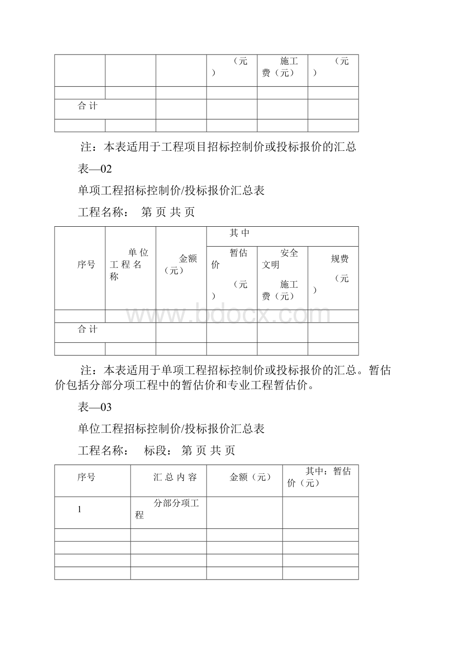 投标报价使用的表格.docx_第2页