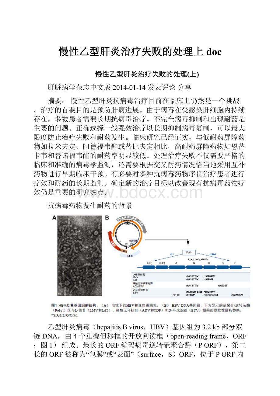 慢性乙型肝炎治疗失败的处理上doc.docx