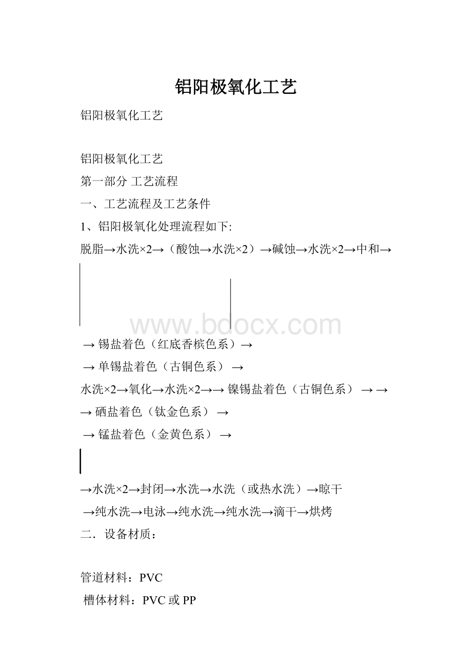 铝阳极氧化工艺文档格式.docx_第1页