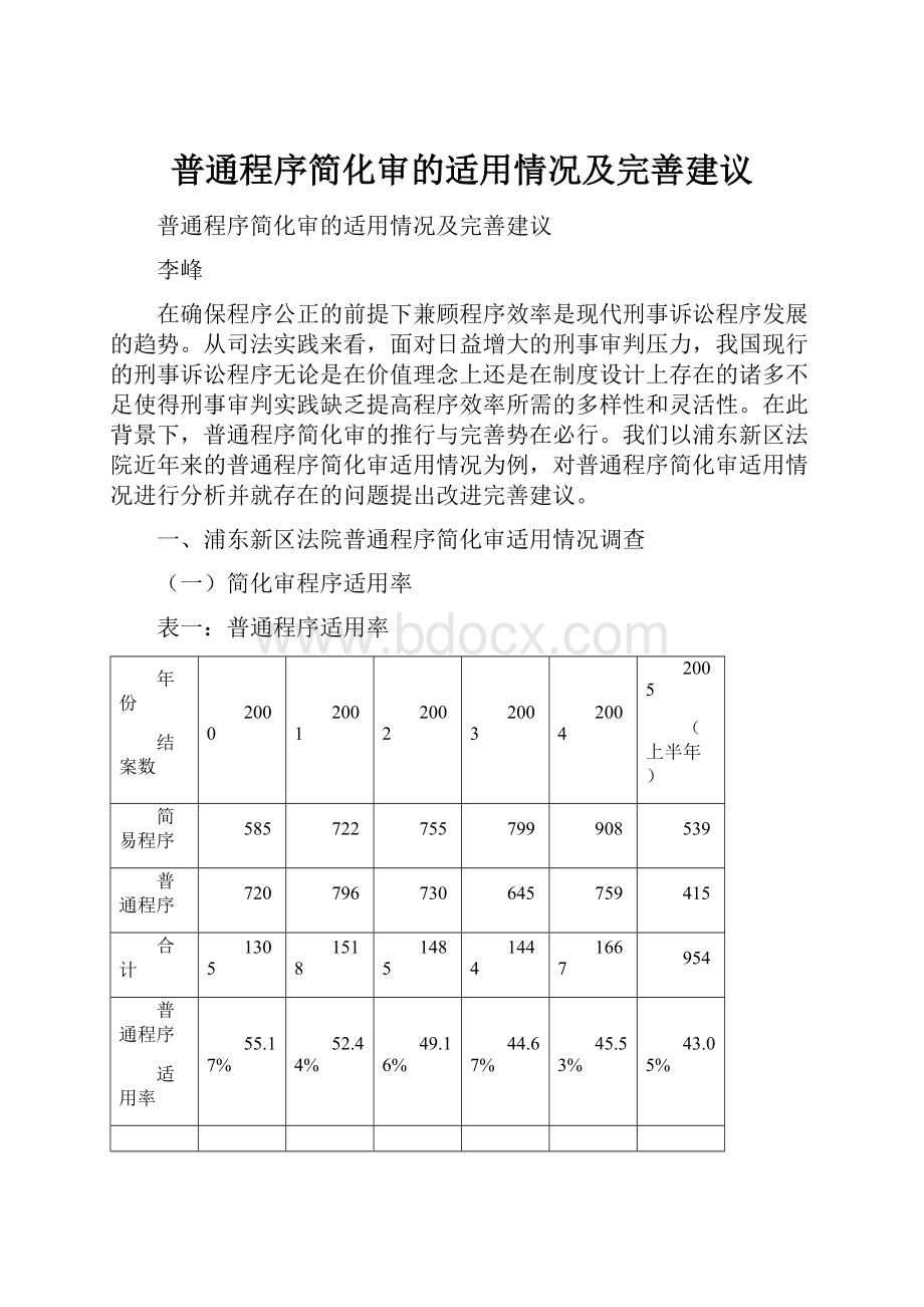 普通程序简化审的适用情况及完善建议.docx_第1页