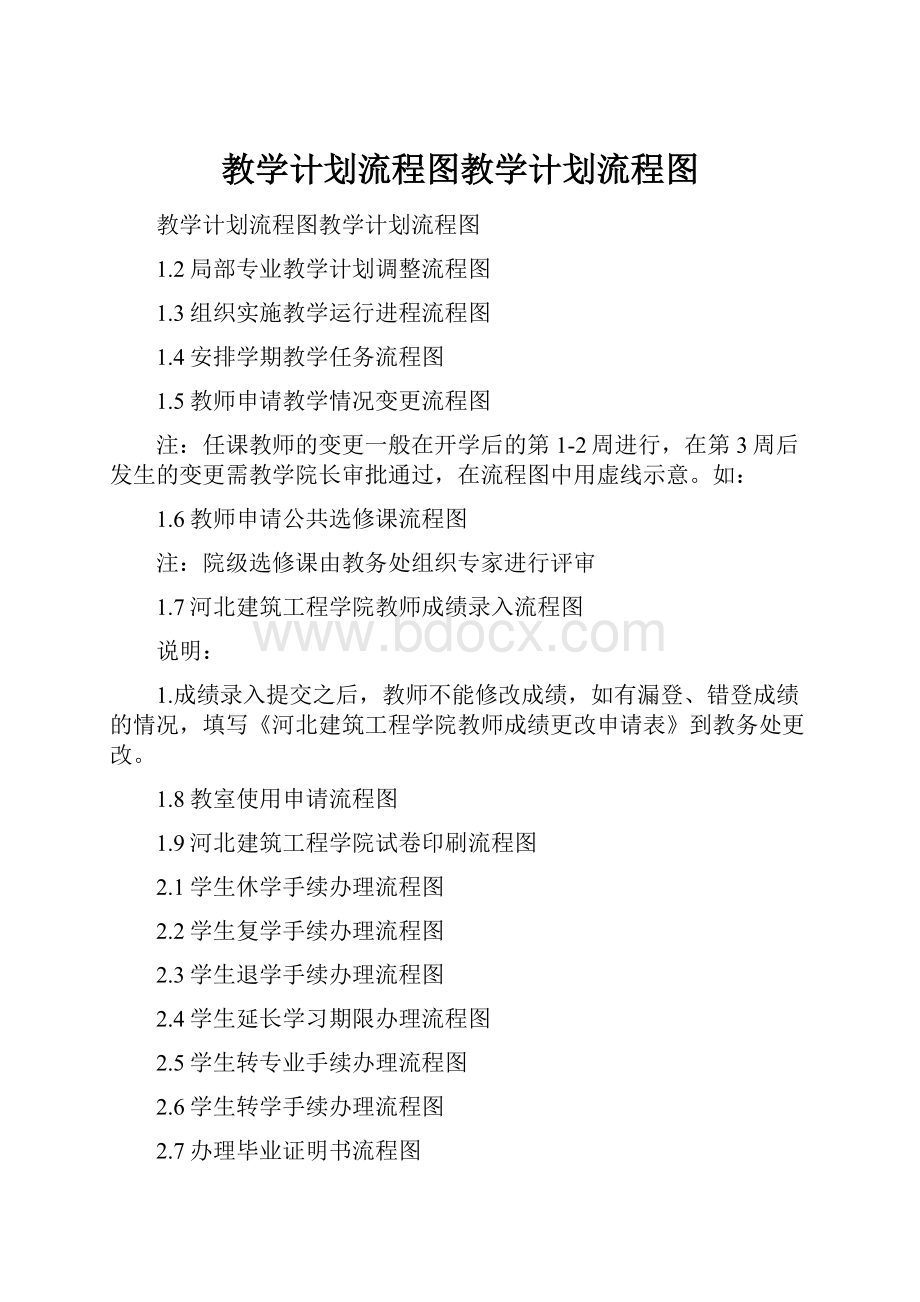 教学计划流程图教学计划流程图Word文档格式.docx