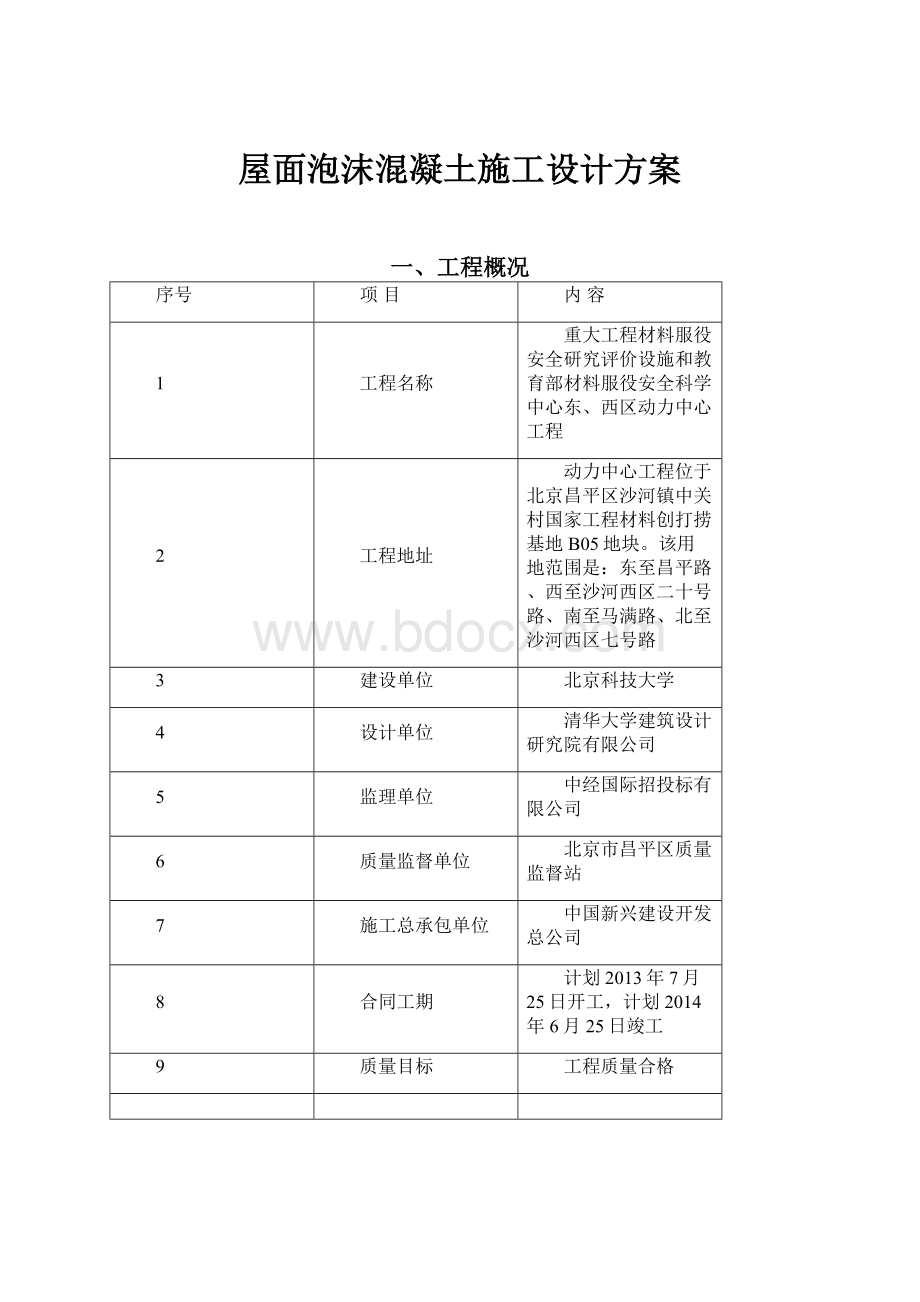 屋面泡沫混凝土施工设计方案Word格式.docx_第1页