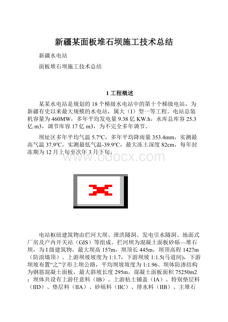 新疆某面板堆石坝施工技术总结.docx