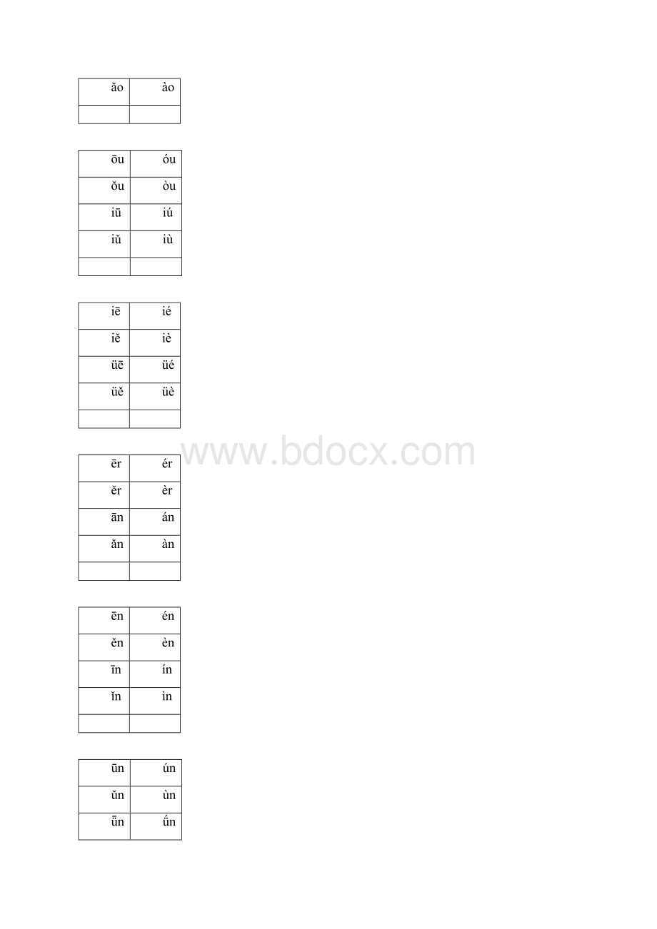 韵母复韵母带四声.docx_第2页