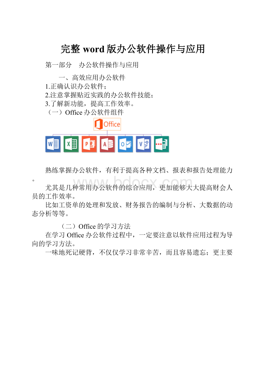 完整word版办公软件操作与应用Word文件下载.docx_第1页