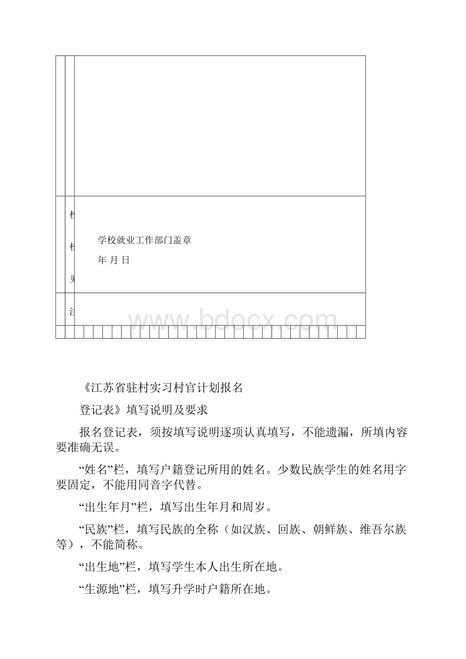 江苏驻村实习村官计划报名登记表Word文件下载.docx_第3页