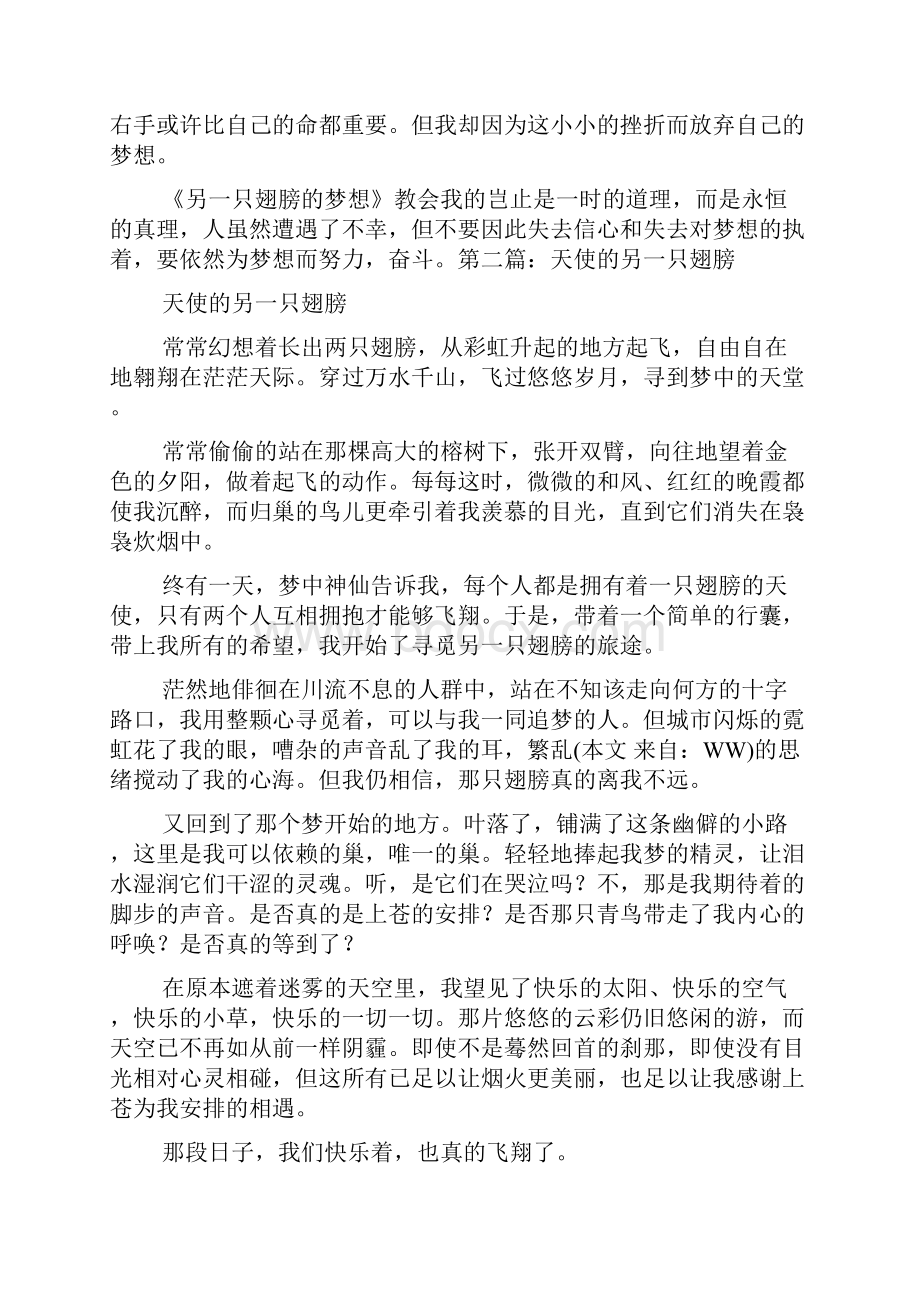 《另一只翅膀的梦想》读后感.docx_第2页