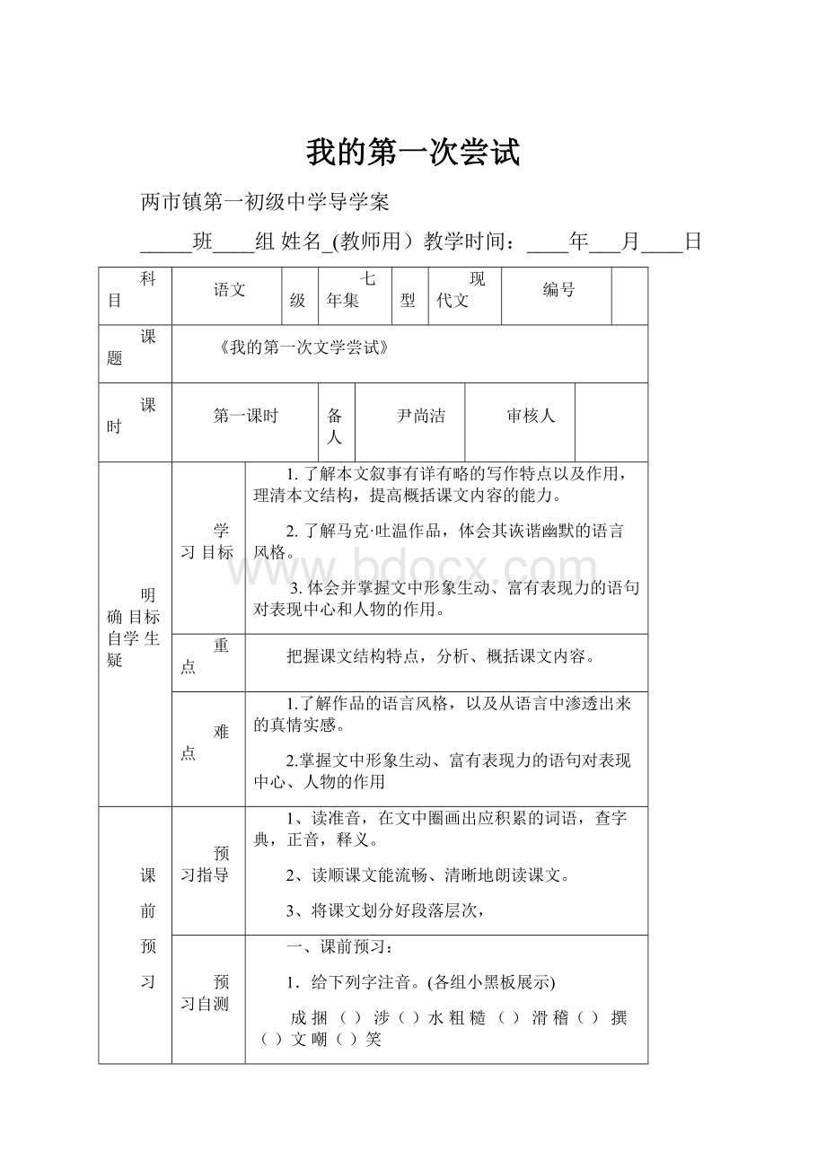 我的第一次尝试Word文件下载.docx