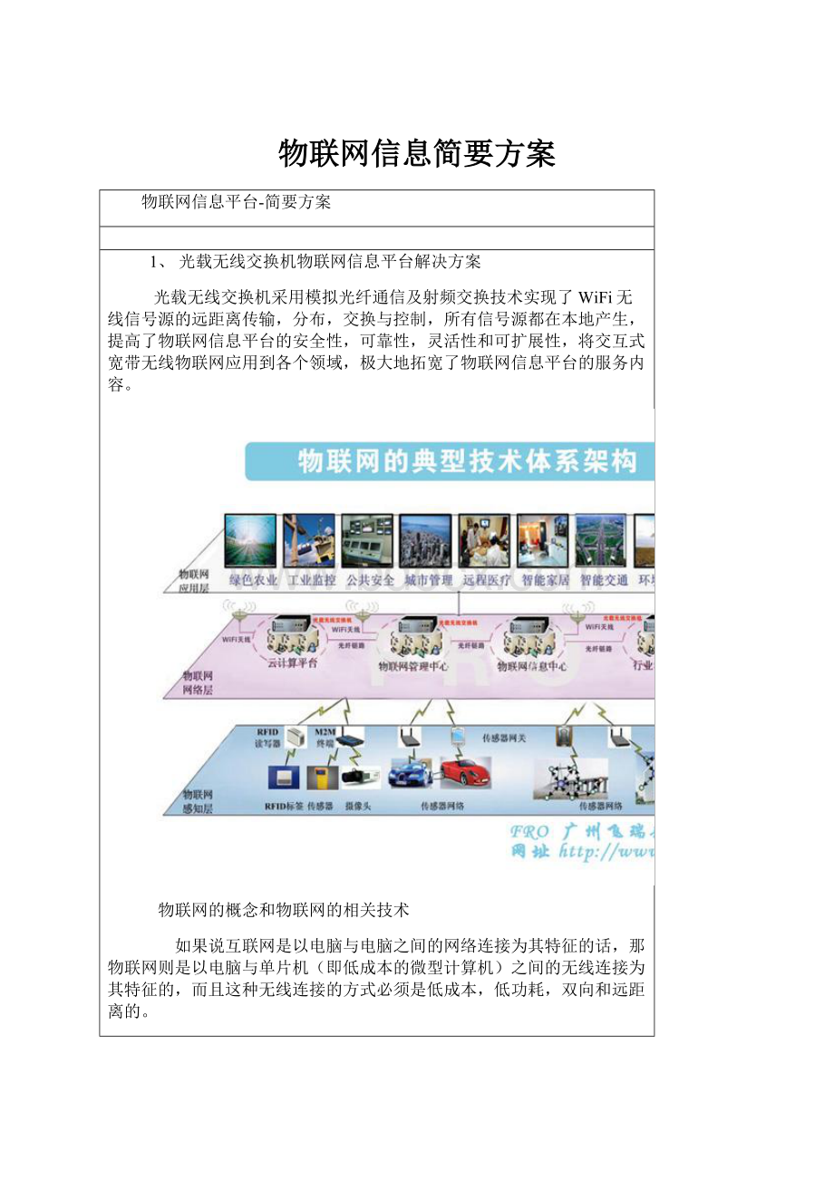 物联网信息简要方案Word格式.docx_第1页