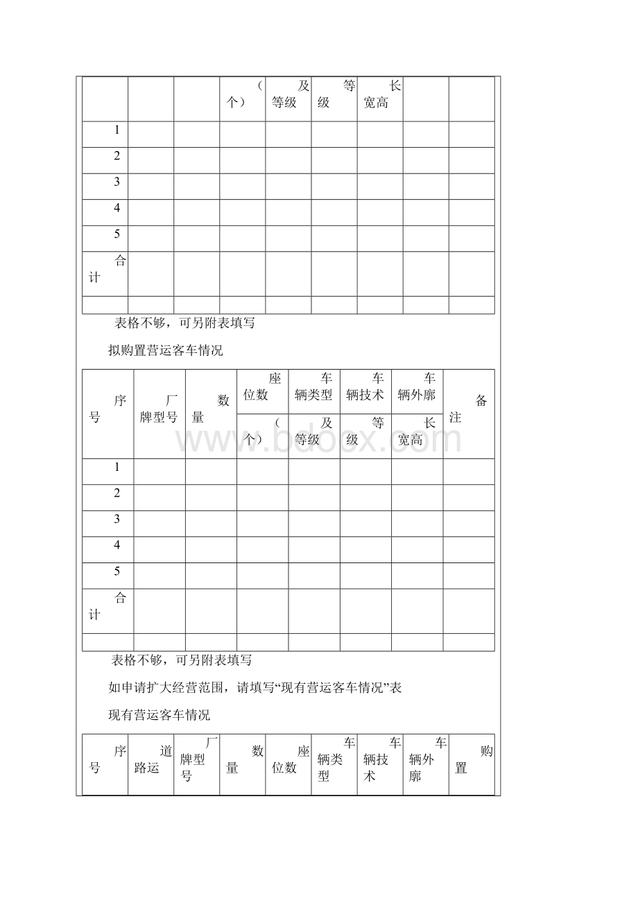 一道路旅客运输经营申请表Word文件下载.docx_第3页