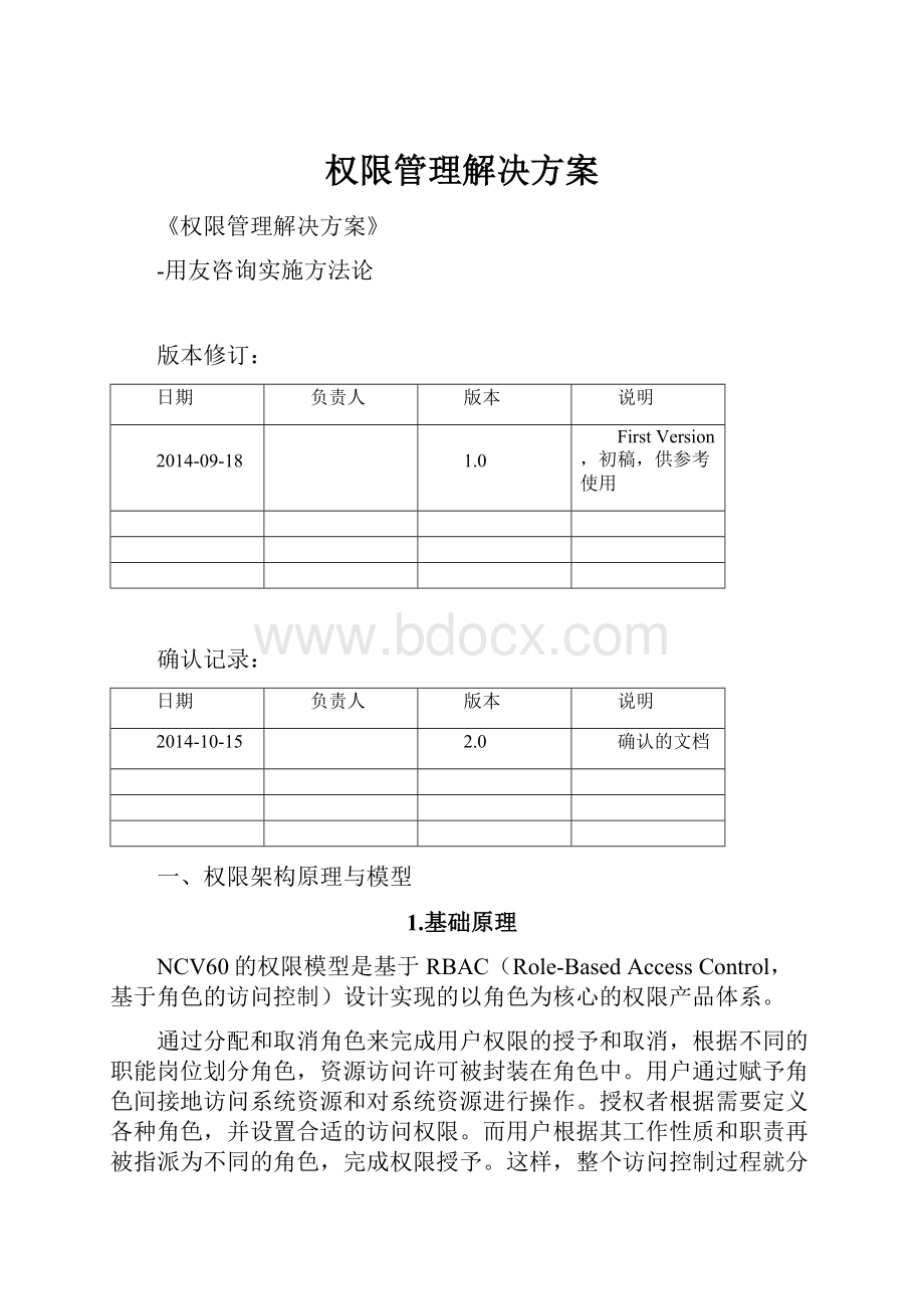 权限管理解决方案Word格式文档下载.docx