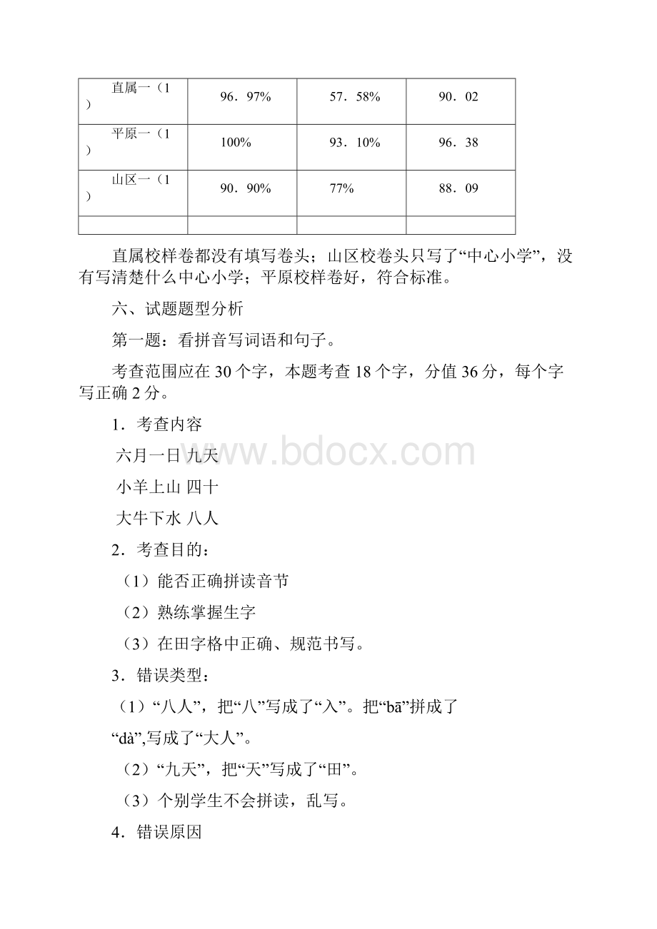 房山区学年度第一学期小学一年级语.docx_第2页