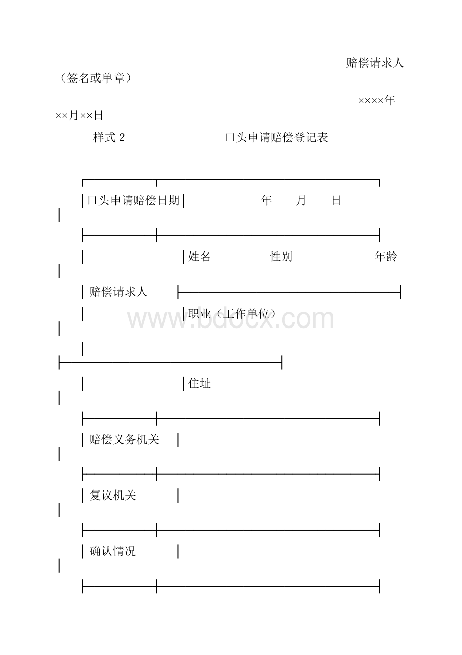 国家赔偿案件文书样式试行Word格式文档下载.docx_第2页