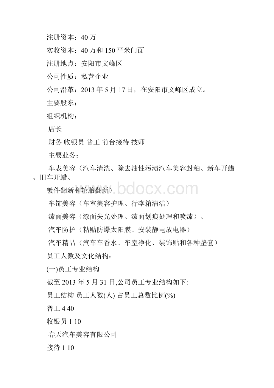 汽车美容店创业计划书教案资料.docx_第3页