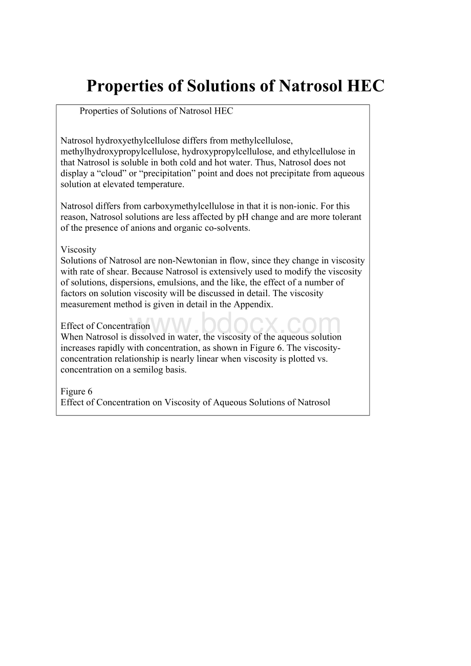 Properties of Solutions of Natrosol HEC文档格式.docx