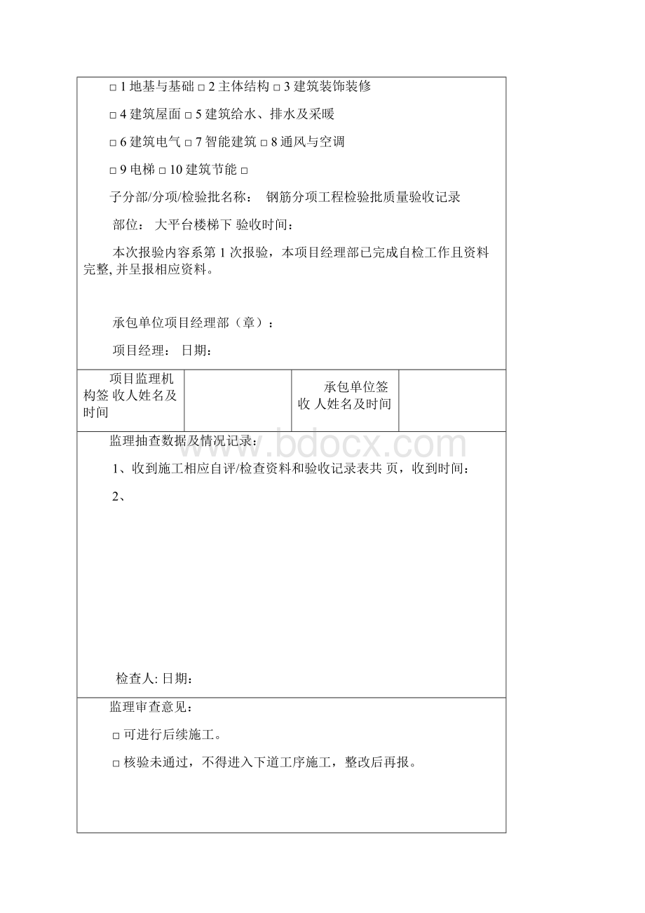 混凝土的浇筑报审表.docx_第3页