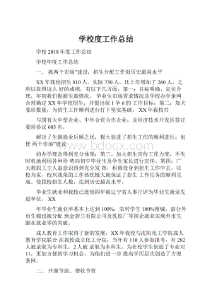 学校度工作总结文档格式.docx