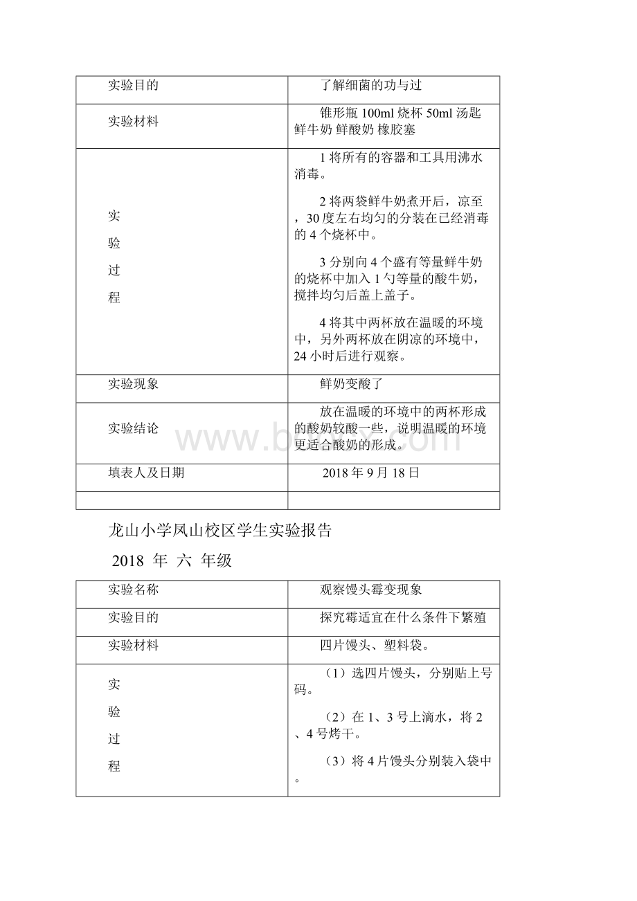 苏教版科学六年级上册实验报告单.docx_第2页