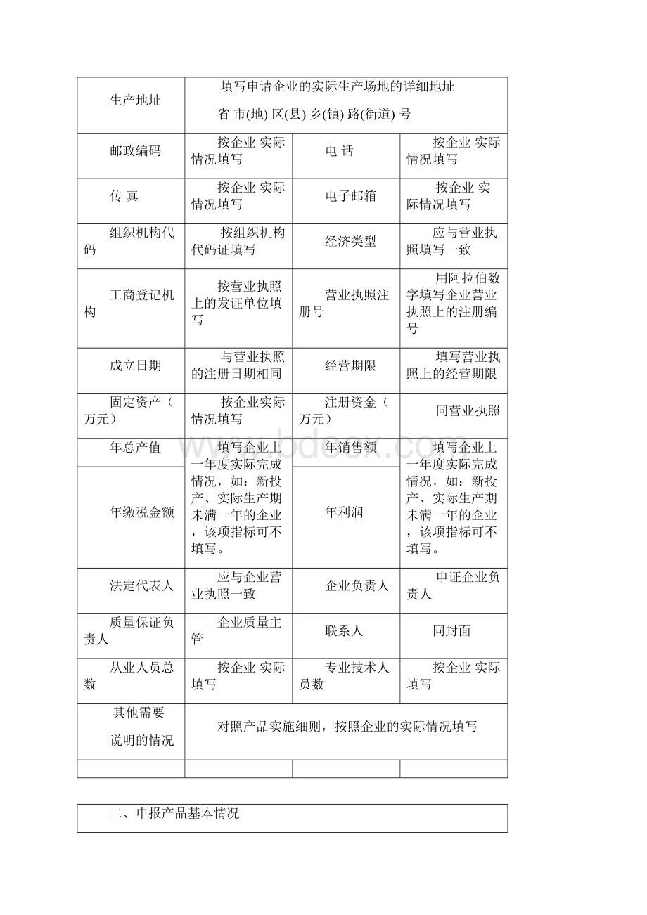 全国工业产品生产许可证申请书模板.docx_第2页