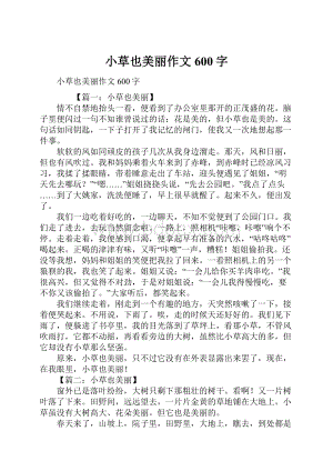 小草也美丽作文600字.docx