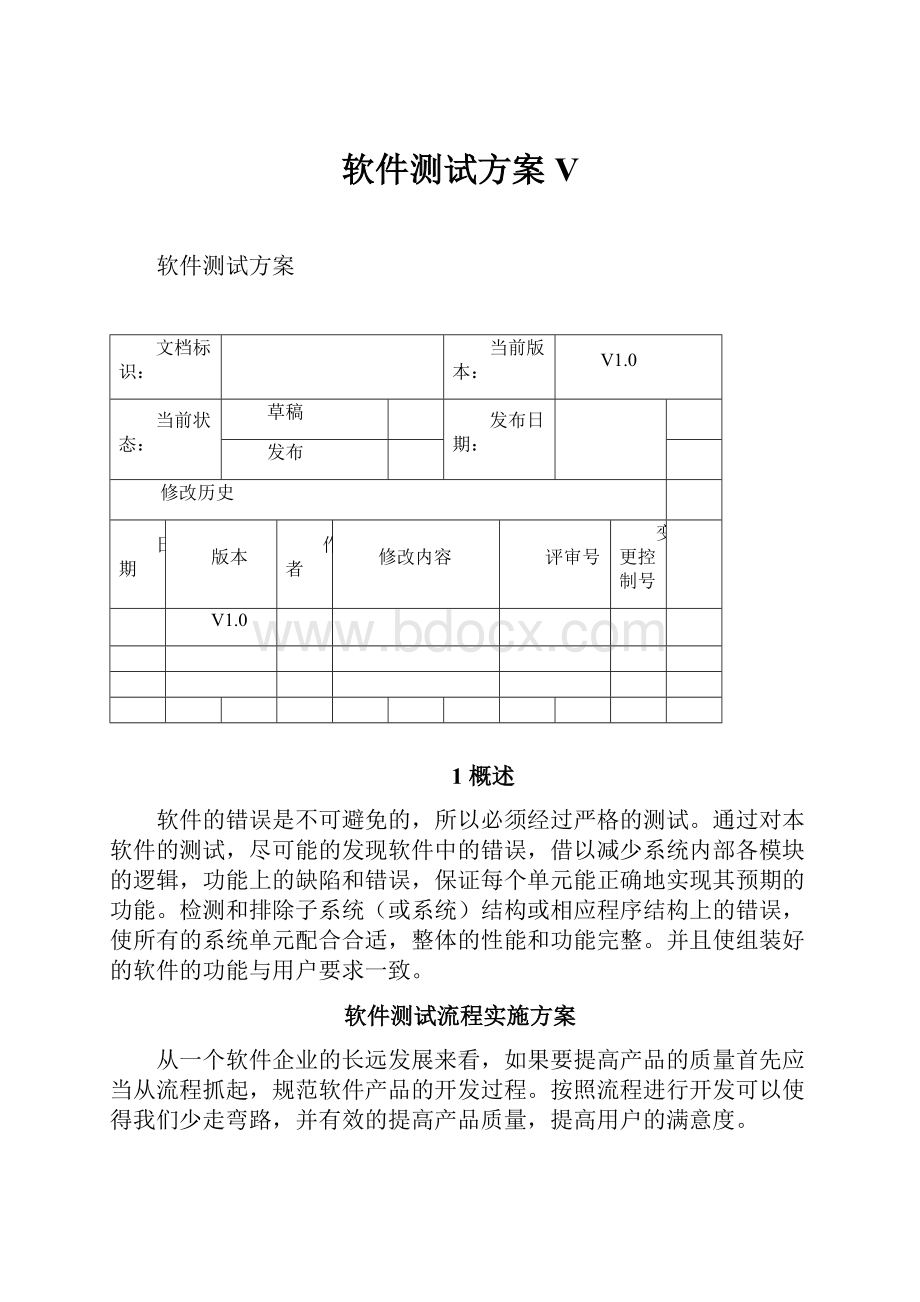 软件测试方案V.docx