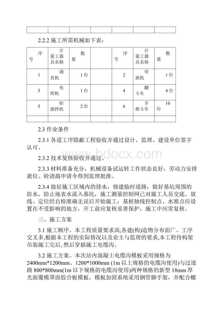 电缆沟工程一般施工方案.docx_第3页