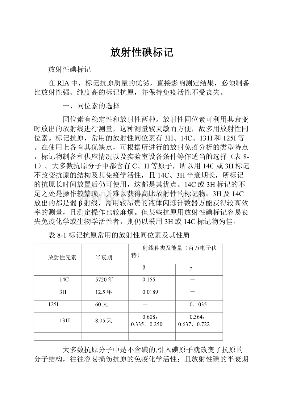 放射性碘标记Word文件下载.docx_第1页