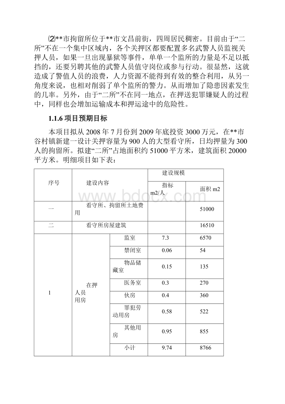 市看守所拘留所迁建项目可行性研究报告Word格式文档下载.docx_第2页