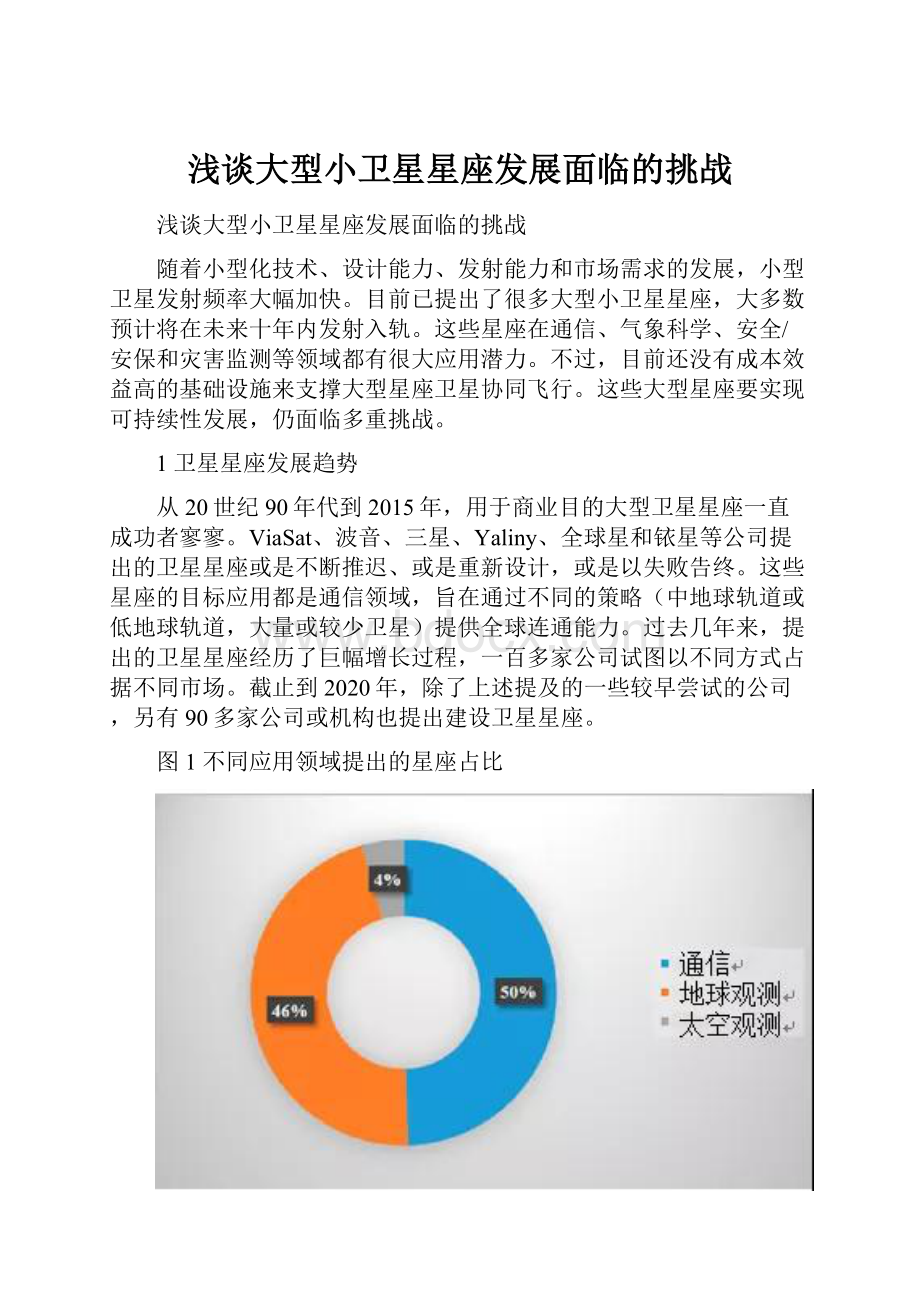 浅谈大型小卫星星座发展面临的挑战Word文档下载推荐.docx