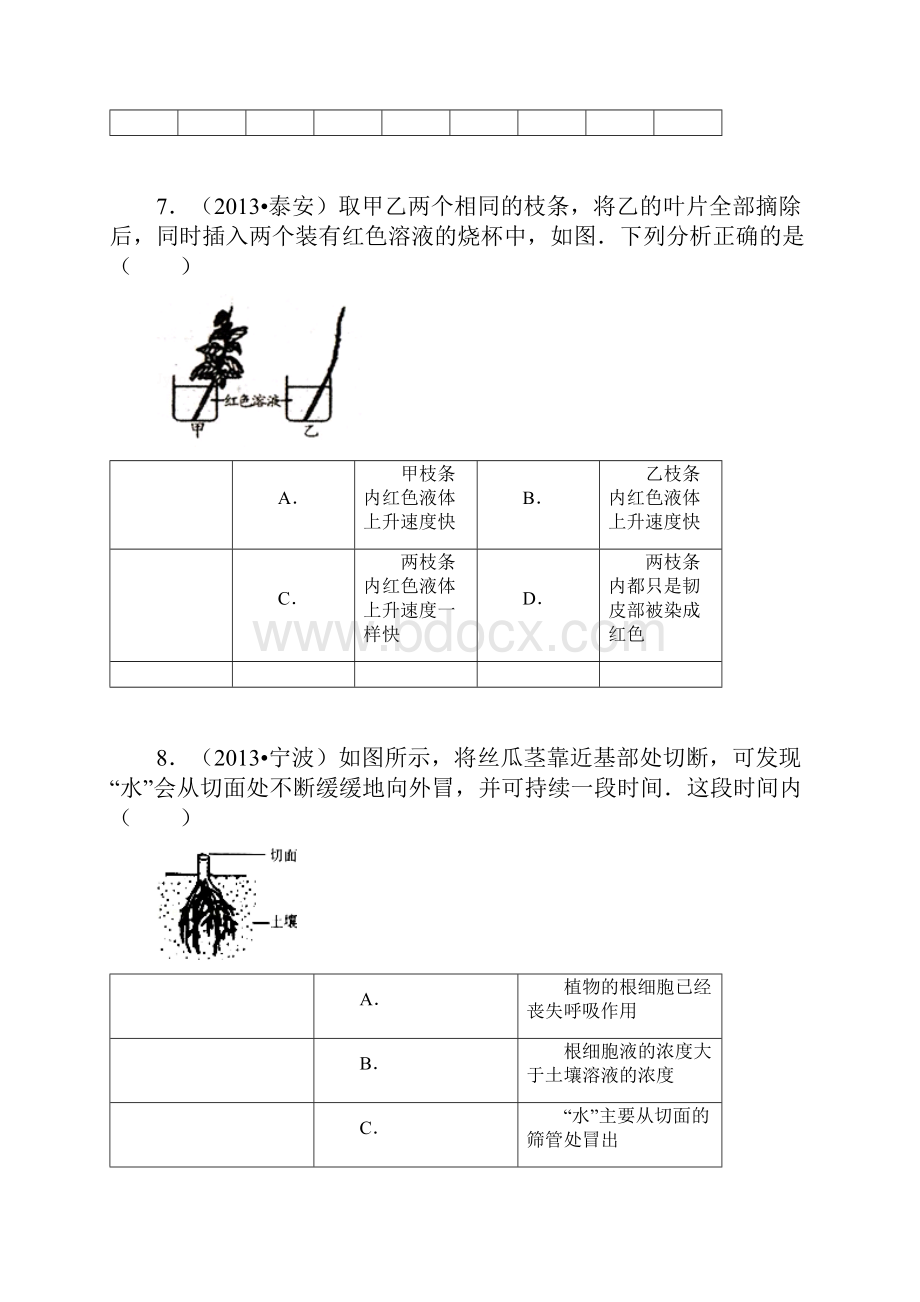 第3单元 第3章 绿色植物与生物圈的水循环Word格式文档下载.docx_第3页