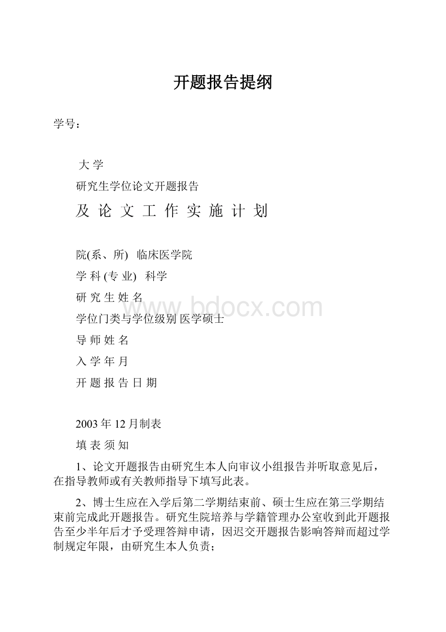 开题报告提纲Word文档格式.docx