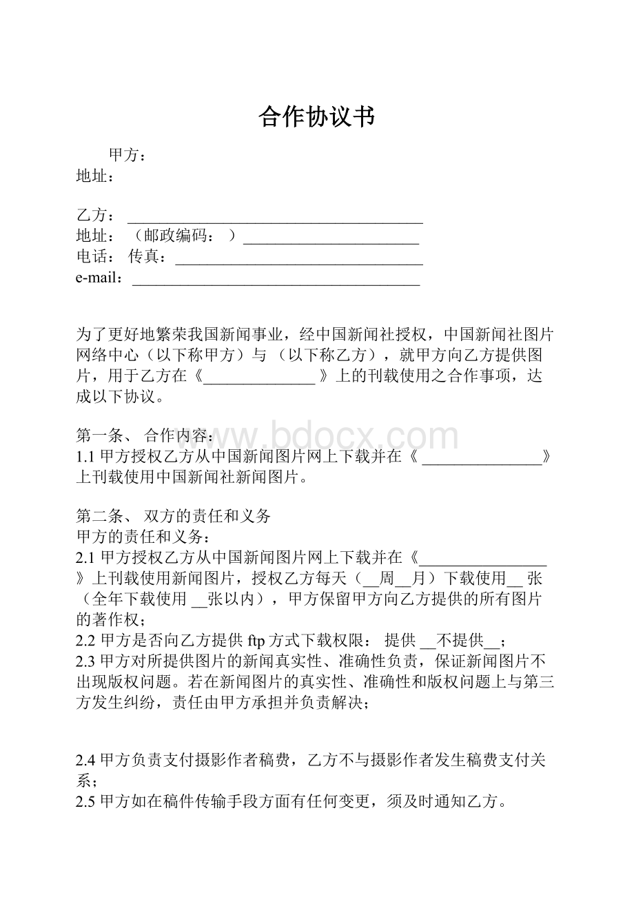 合作协议书Word格式.docx