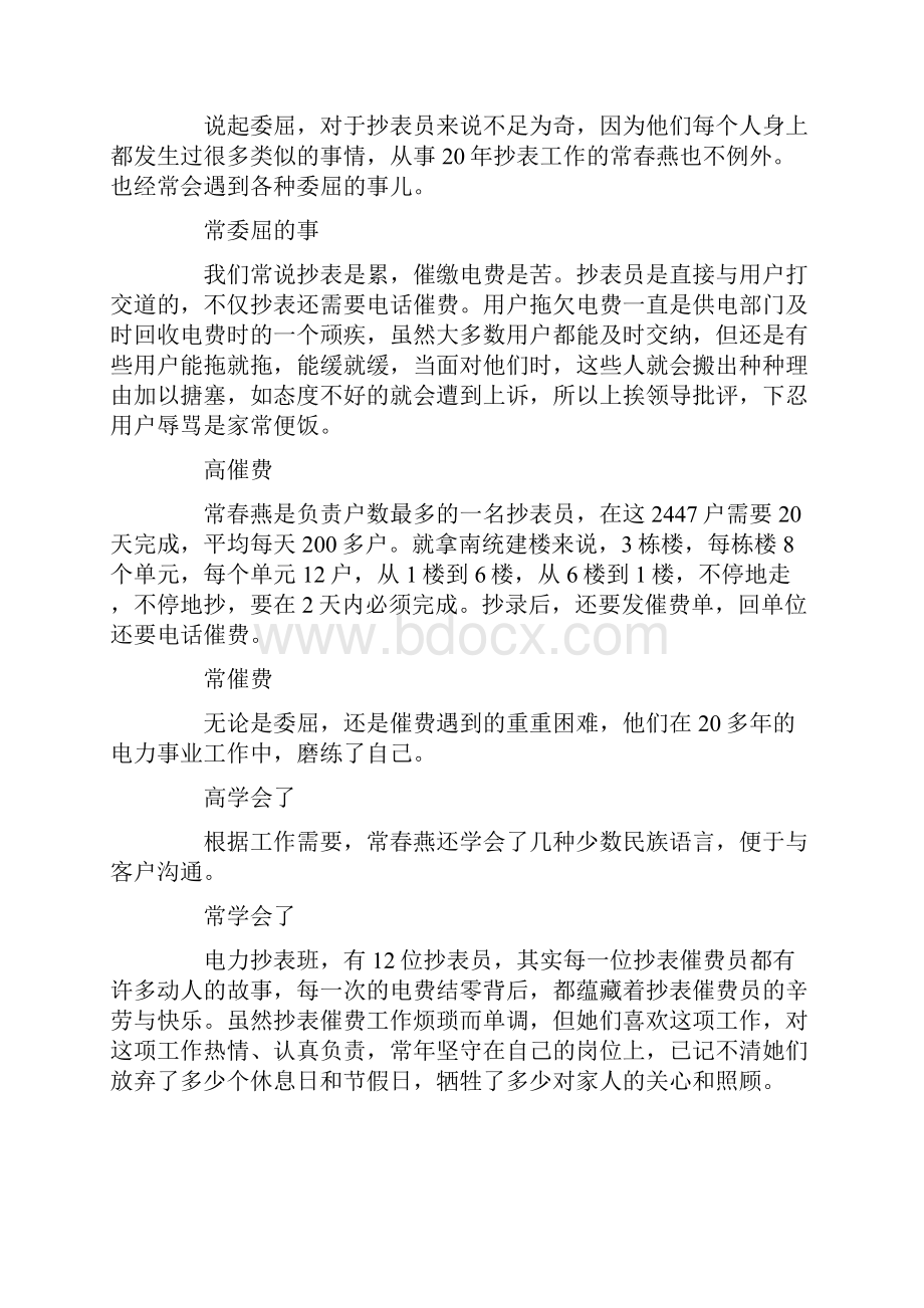 电力抄表员工作总结.docx_第2页