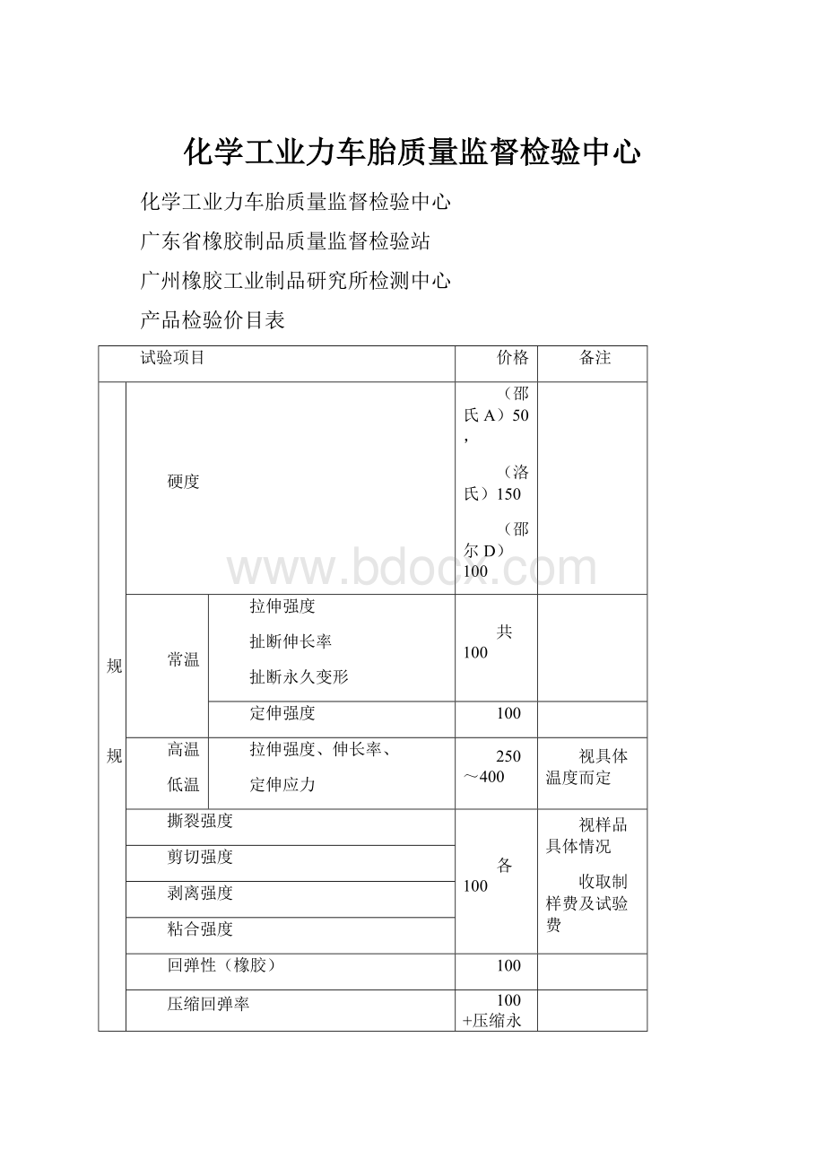 化学工业力车胎质量监督检验中心.docx