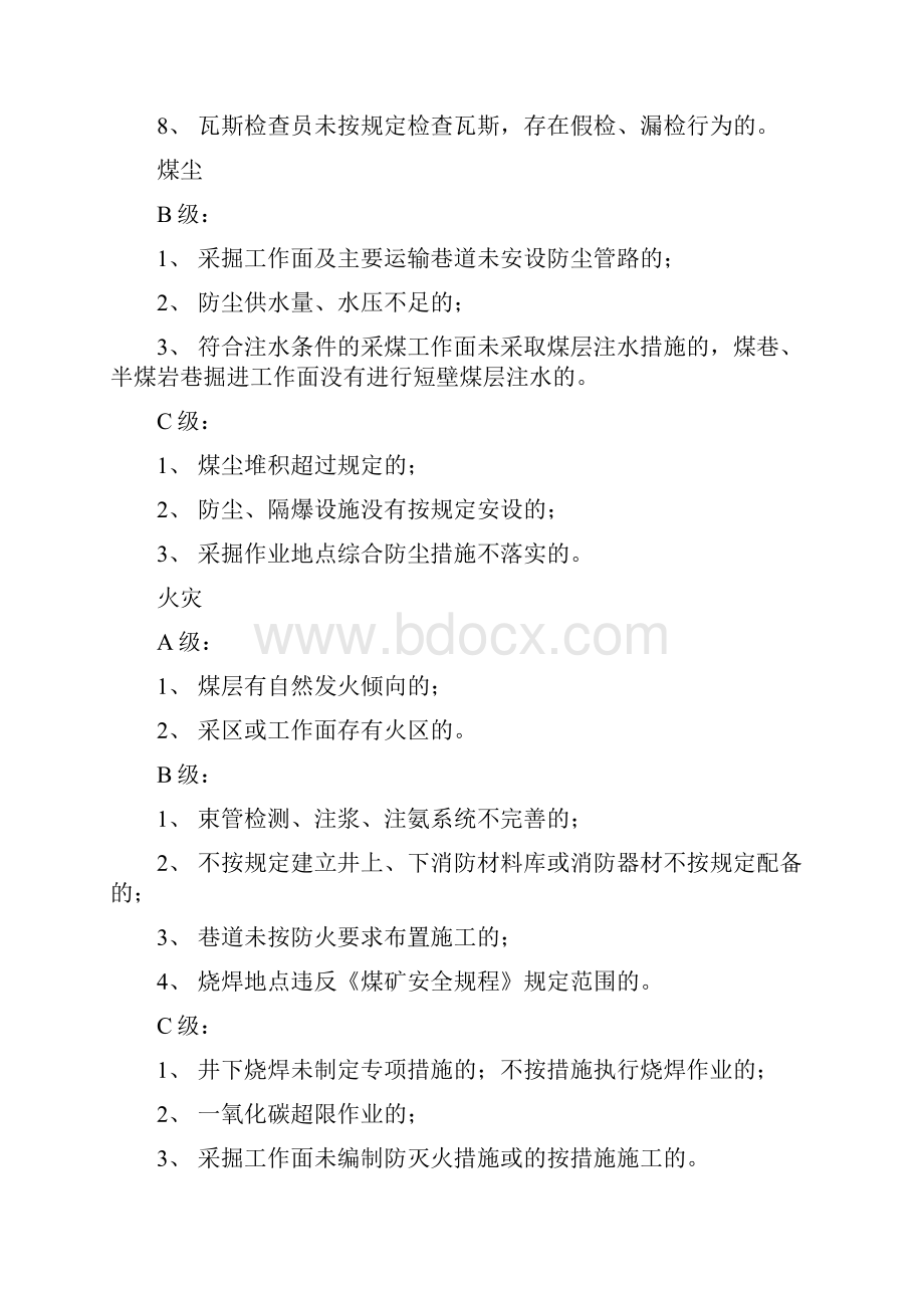 煤矿生产单位事故隐患分类分级标准.docx_第3页