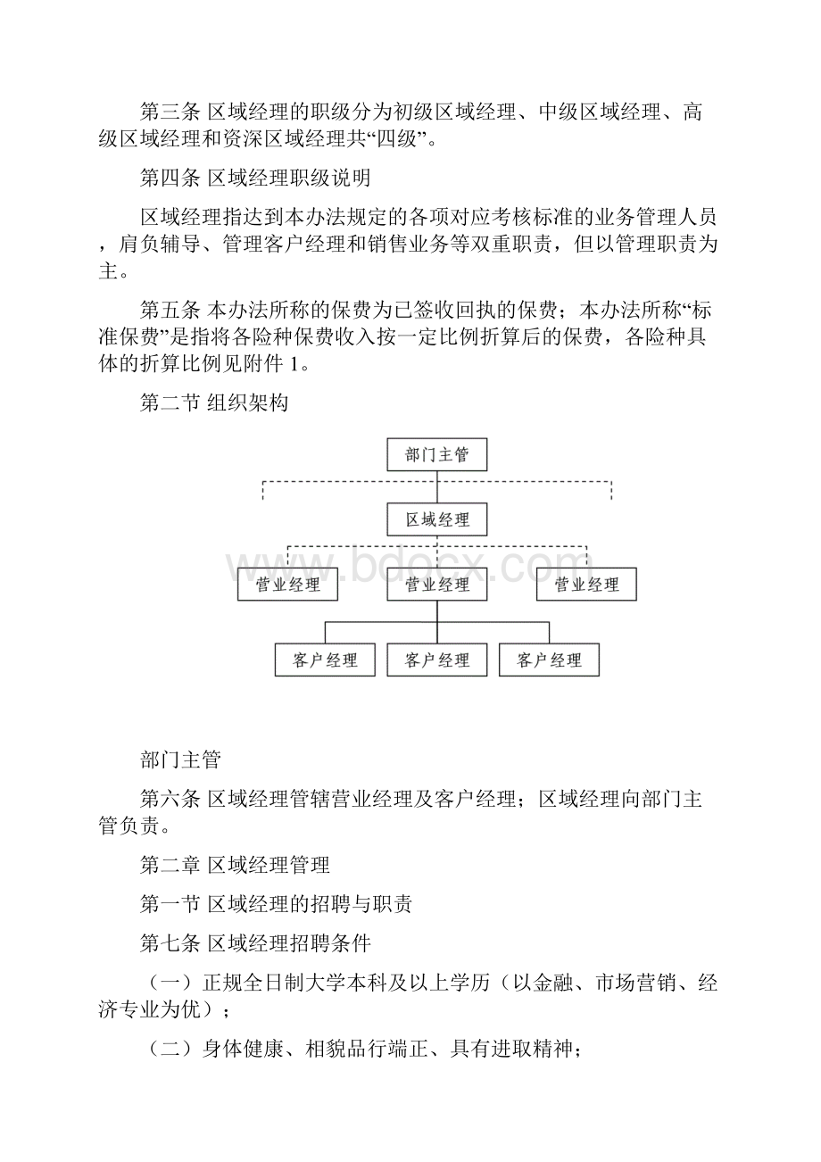 银行保险渠道区域经理管理办法A版.docx_第2页