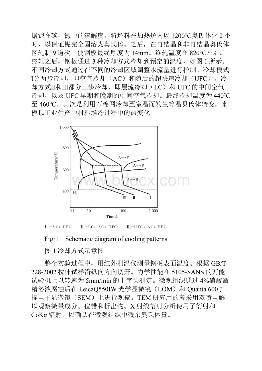 冷却方式对热轧铌微合金钢微观组织和力学性能的影响.docx_第2页