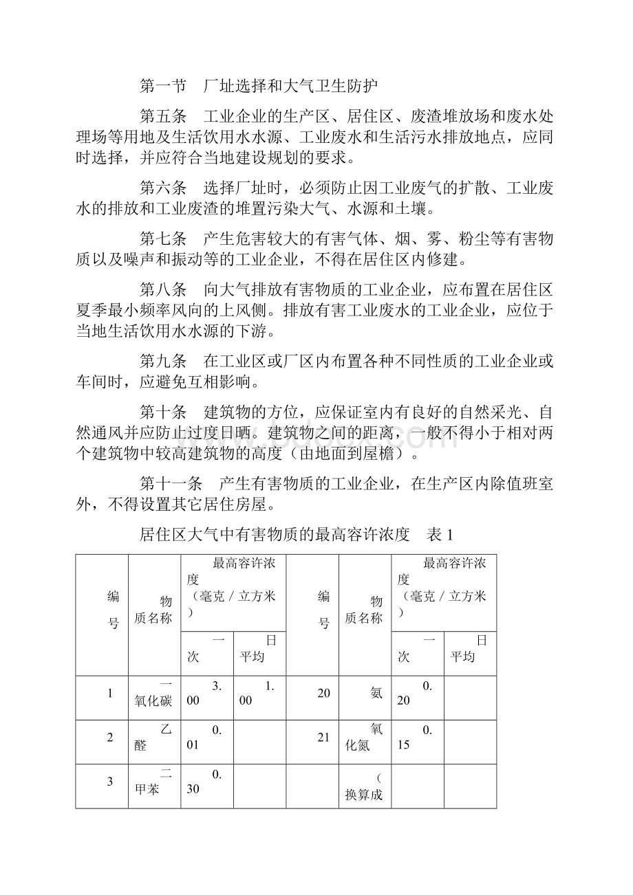 TJ3679 工业企业设计卫生标准Word格式文档下载.docx_第2页