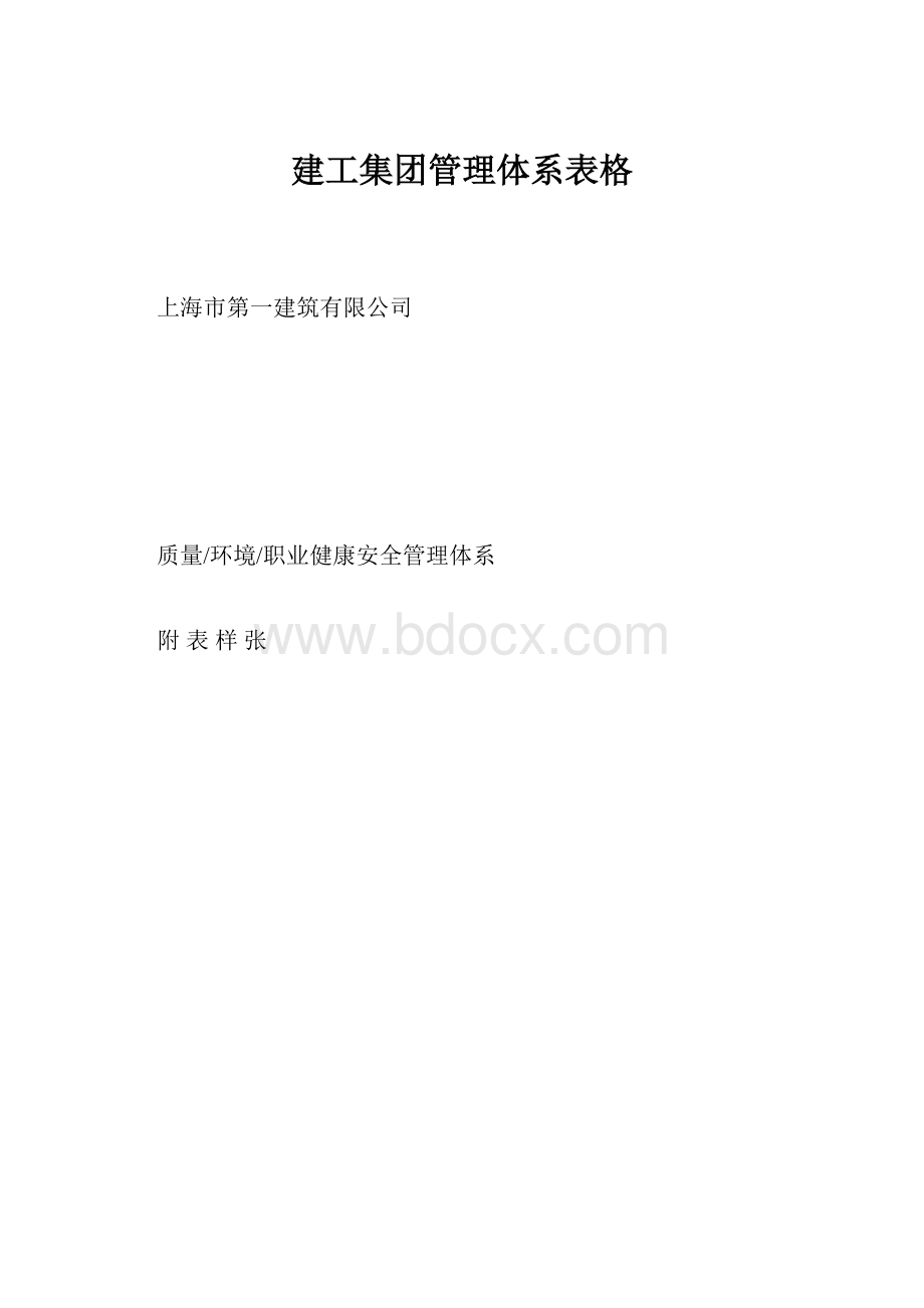 建工集团管理体系表格Word文档格式.docx