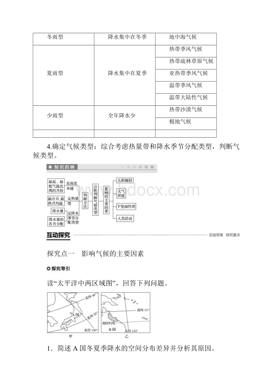 版高中地理 第二单元 从地球圈层看地理环境 单元活动 分析判断气候类型学案 鲁教版Word下载.docx_第3页