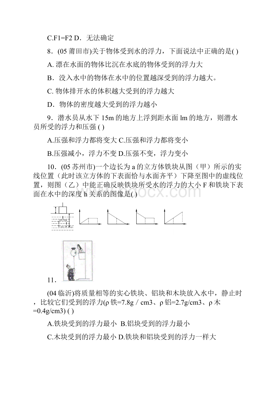 浮力经典练习题带答案Word下载.docx_第2页