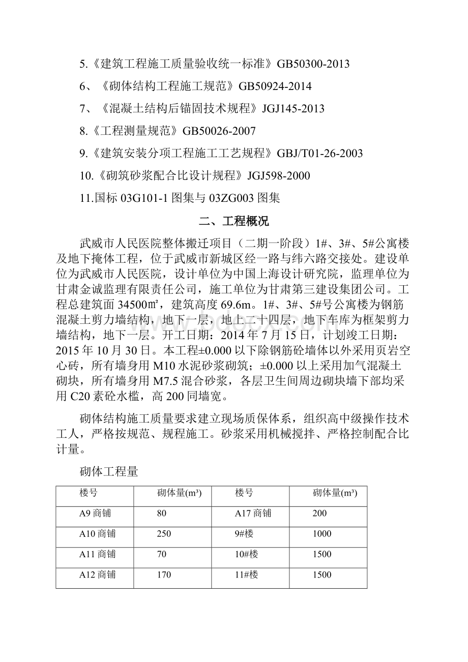 武威市人民医院整体搬迁项目二期一阶段砌体方案改Word文件下载.docx_第2页