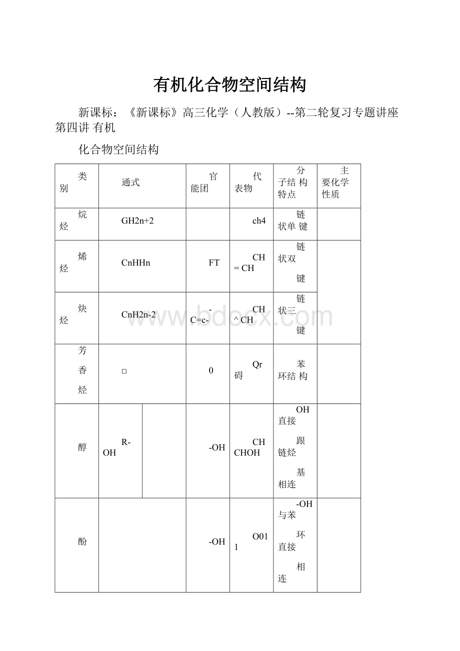 有机化合物空间结构.docx