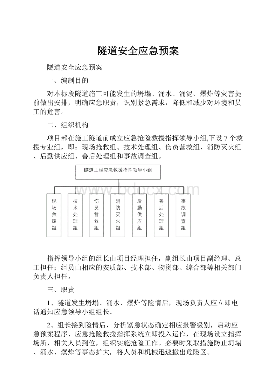 隧道安全应急预案.docx