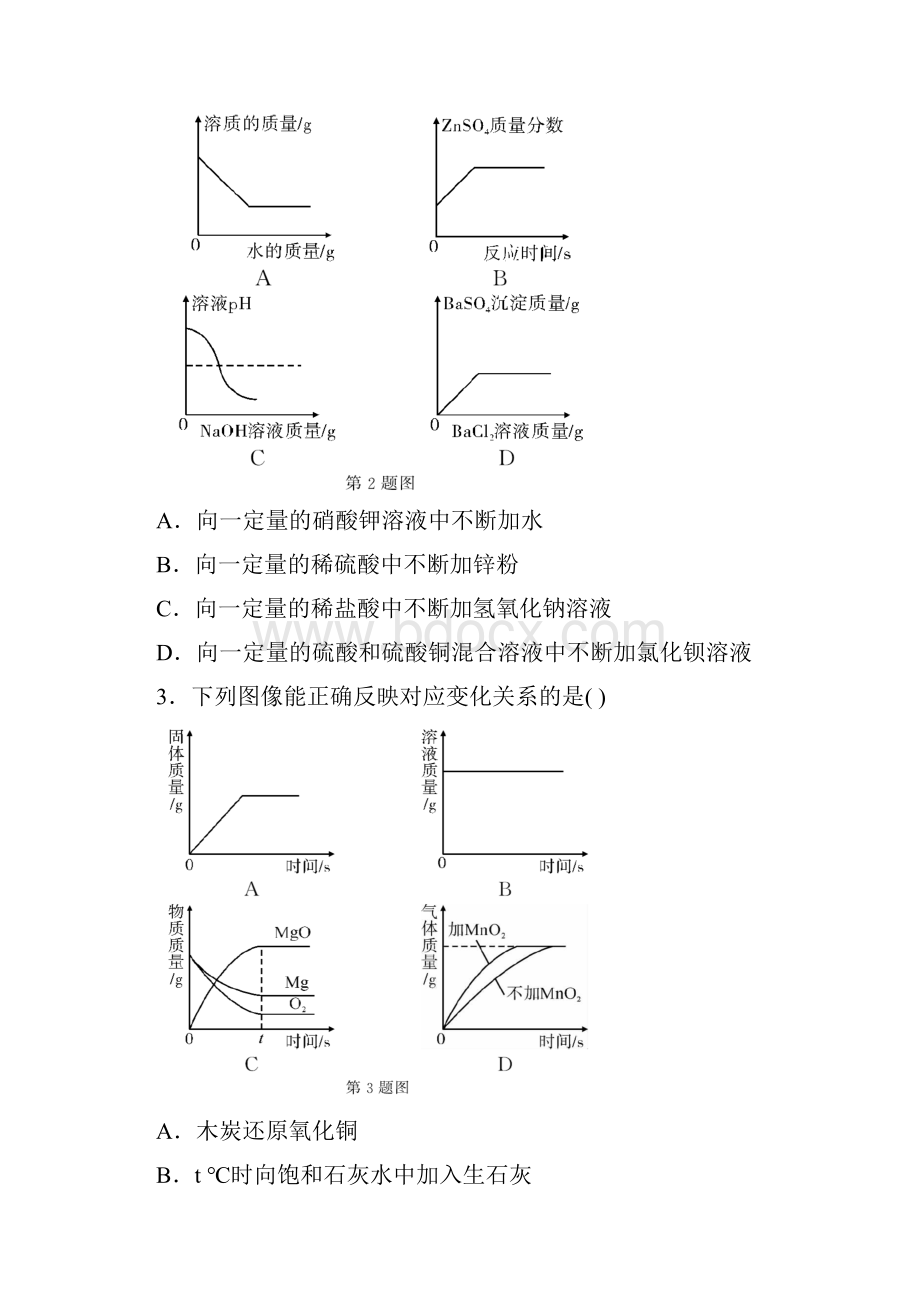 江西专版中考化学总复习专题分类突破专题一坐标曲线题训练.docx_第2页