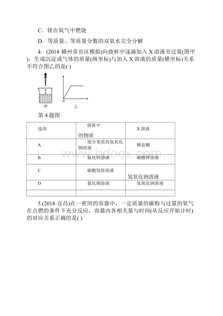 江西专版中考化学总复习专题分类突破专题一坐标曲线题训练.docx_第3页