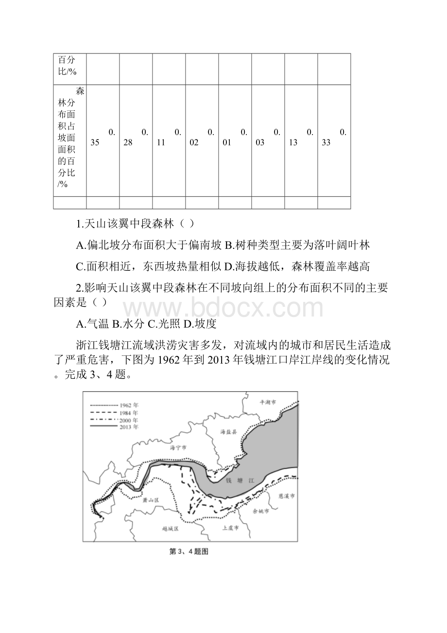 浙江省绍兴市上虞区学年高二地理下学期期末教学质量调测试题.docx_第2页