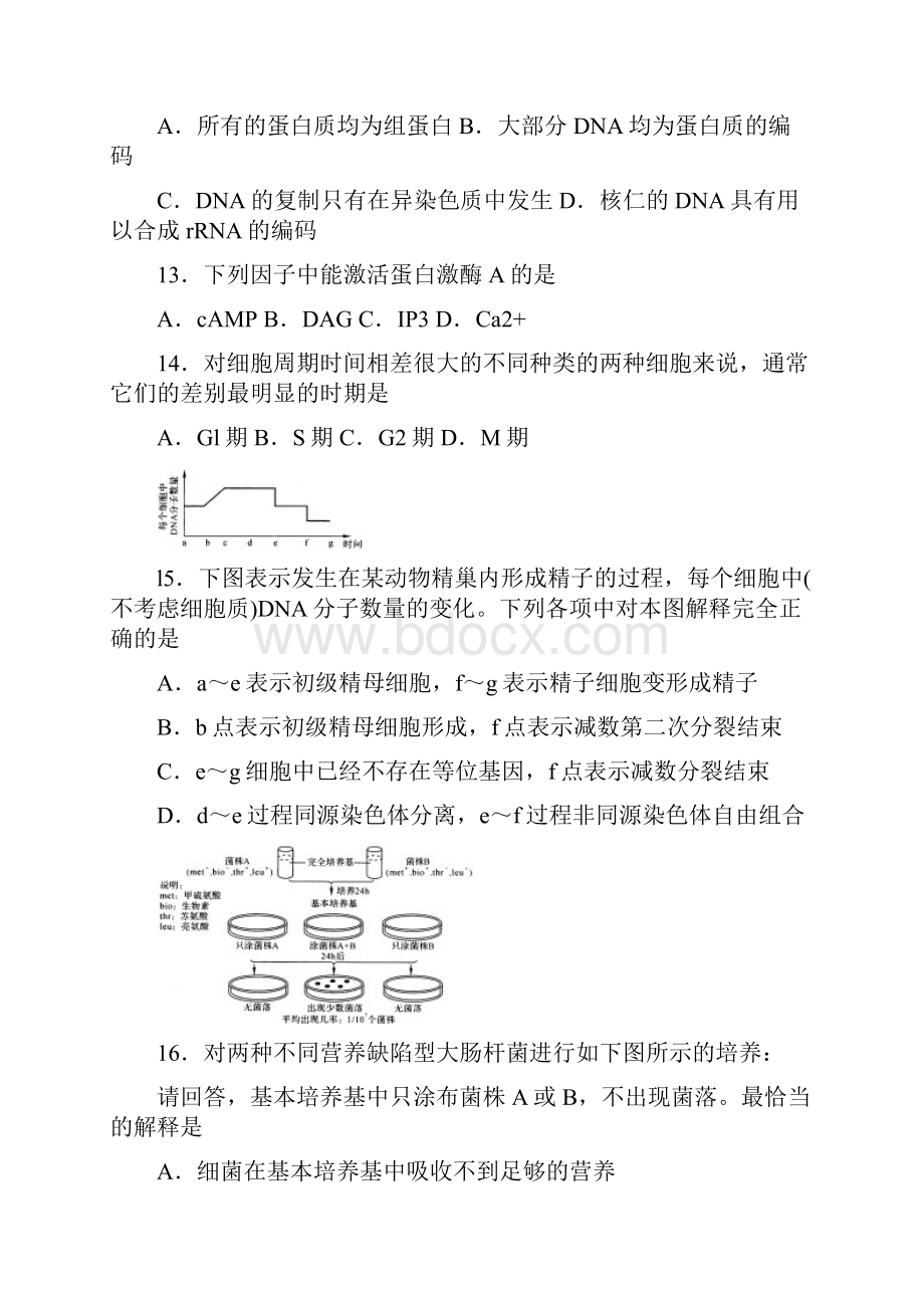 生物奥赛模拟练习二文档格式.docx_第3页